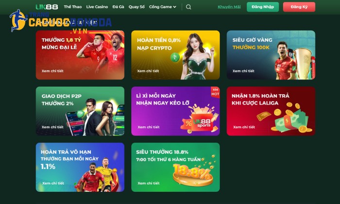 Chính sách hoàn trả lên đến 1.5% cho hội viên UK88