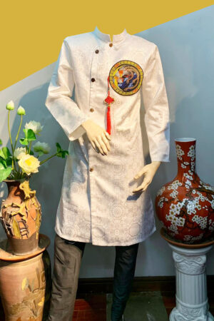 áo dài nam trắng